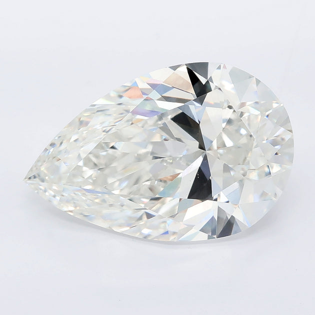 7.55 carat pear lab grown diamond F color VVS2 clarity