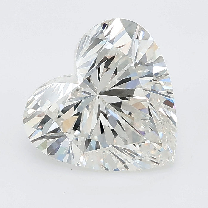 2.09 carat heart lab grown diamond F color VVS2 clarity