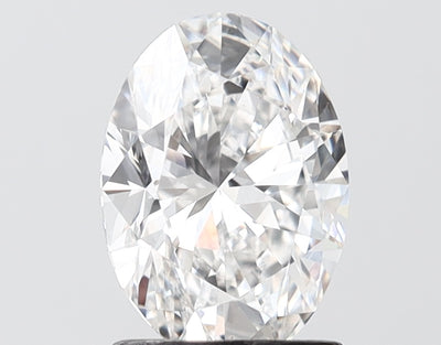 1.58 carat oval lab grown diamond E color VS1 clarity