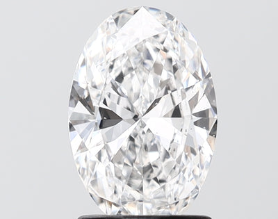 1.53 carat oval lab grown diamond E color VS2 clarity