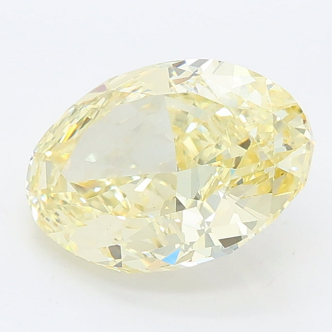 2.64 carat fancy intense yellow oval lab grown diamond VS1 clarity