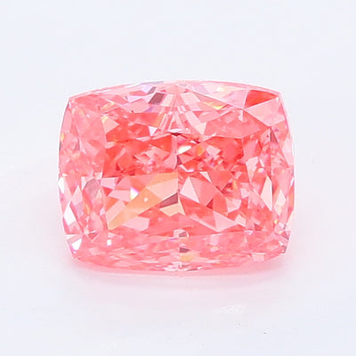 1.06 carat fancy vivid pink cushion lab grown diamond VVS2 clarity