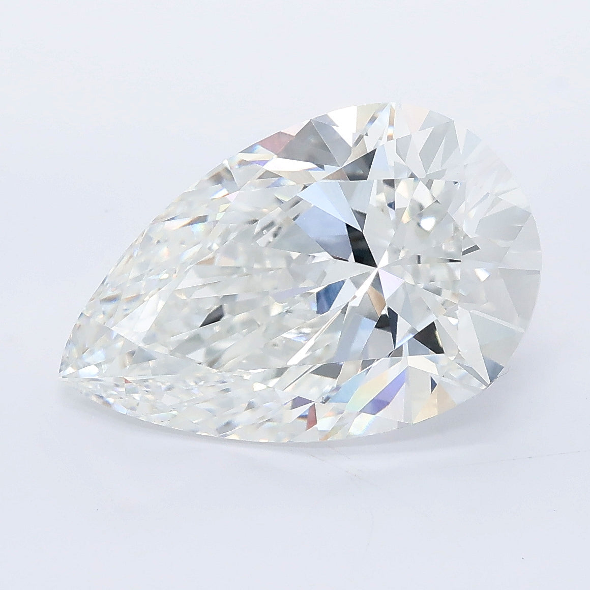 6.07 carat pear lab grown diamond E color VVS2 clarity