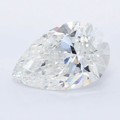 6.07 carat pear lab grown diamond E color VVS2 clarity