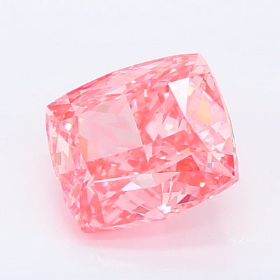 1.06 carat fancy vivid pink cushion lab grown diamond VS1 clarity
