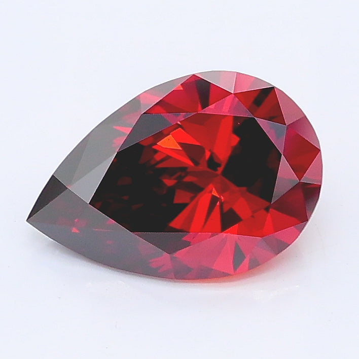 1.47 carat fancy deep orange pear lab grown diamond VS1 clarity