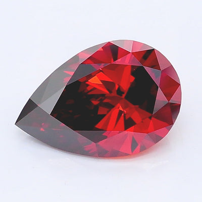 1.47 carat fancy deep orange pear lab grown diamond VS1 clarity