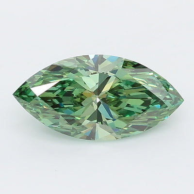 1.05 carat fancy vivid green marquise lab grown diamond VS1 clarity