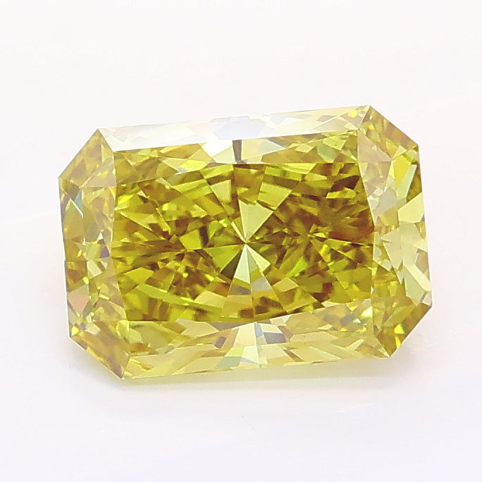 1.56 carat fancy intense yellow radiant lab grown diamond VS1 clarity