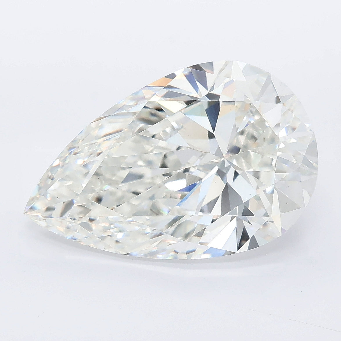 7.08 carat pear lab grown diamond F color VS1 clarity