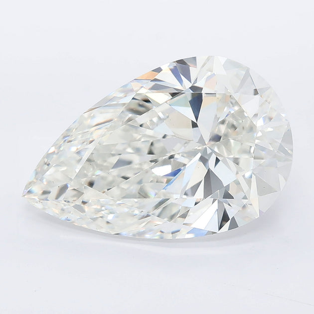 7.08 carat pear lab grown diamond F color VS1 clarity