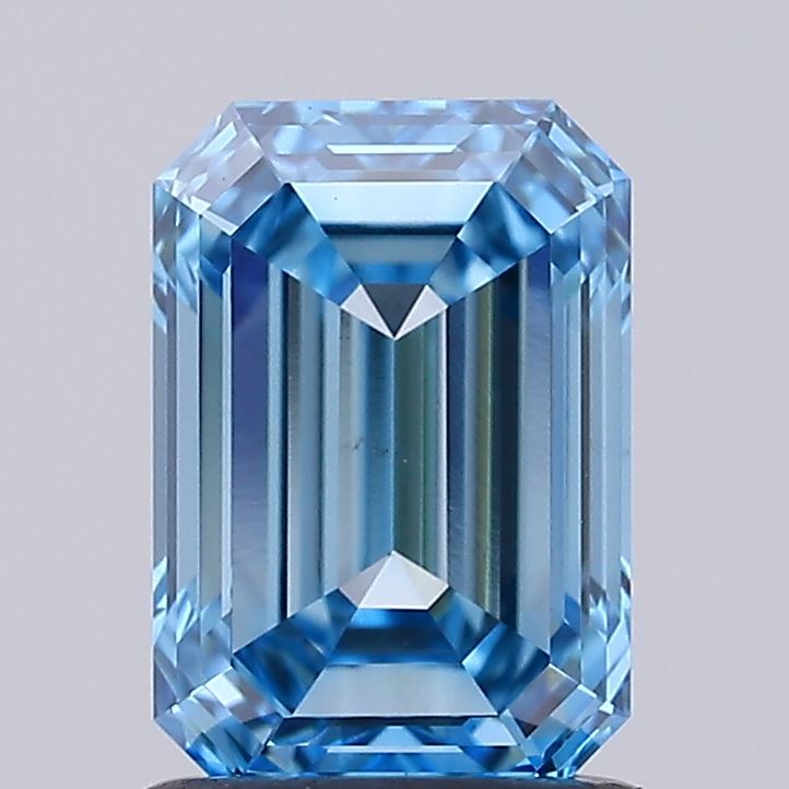 1.52 carat fancy intense blue emerald lab grown diamond VS1 clarity