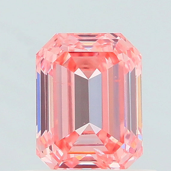 0.75 carat fancy intense pink emerald lab grown diamond SI1 clarity
