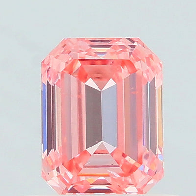 0.75 carat fancy intense pink emerald lab grown diamond SI1 clarity