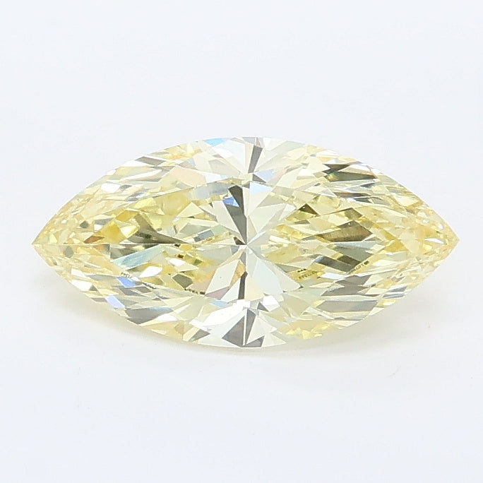 0.82 carat fancy light yellow marquise lab grown diamond VS1 clarity