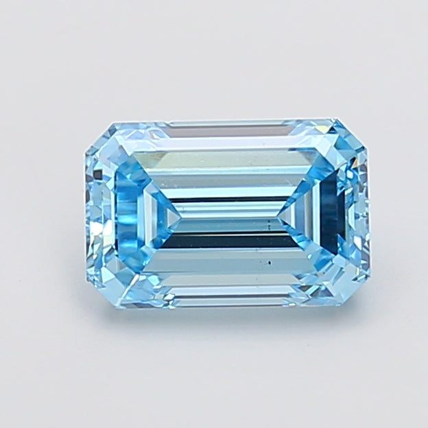 2.00 carat fancy vivid blue emerald lab grown diamond VS1 clarity