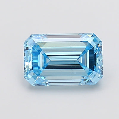 2.00 carat fancy vivid blue emerald lab grown diamond VS1 clarity