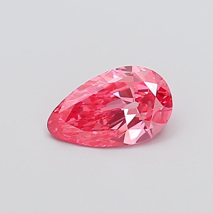 1.02 carat fancy vivid pink pear lab grown diamond VVS2 clarity