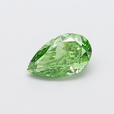 1.05 carat fancy vivid green pear lab grown diamond VS1 clarity