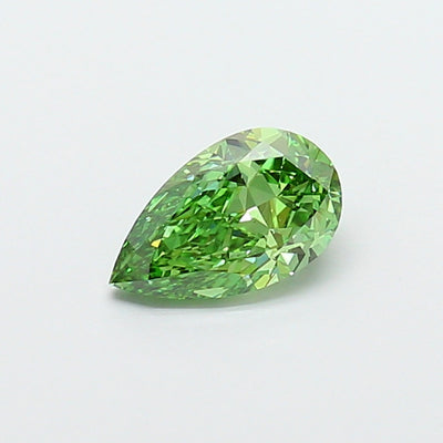 1.01 carat fancy vivid green pear lab grown diamond VS1 clarity