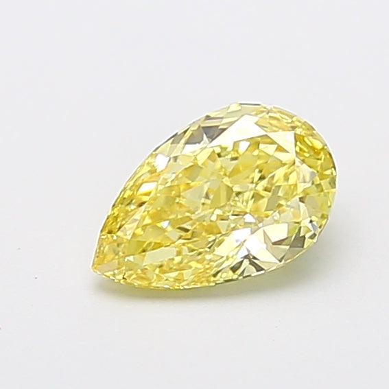 0.98 carat fancy intense yellow pear lab grown diamond VVS2 clarity