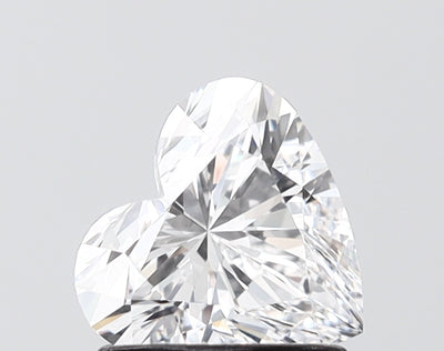 1.14 carat heart lab grown diamond D color VVS2 clarity