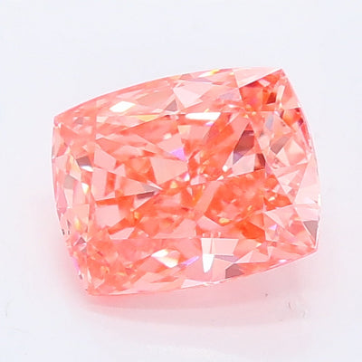 1.16 carat fancy vivid pink cushion lab grown diamond VVS2 clarity
