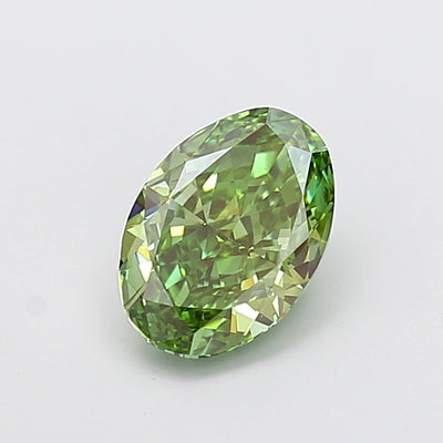 2.01 carat fancy vivid green oval lab grown diamond VS1 clarity