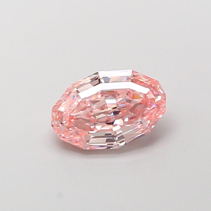 1.52 carat fancy intense pink oval lab grown diamond VVS2 clarity