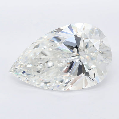 6.06 carat pear lab grown diamond E color VVS2 clarity