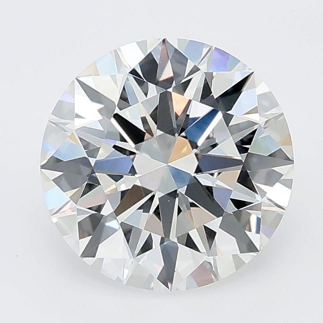 2.05 carat round lab grown diamond E color VVS2 clarity