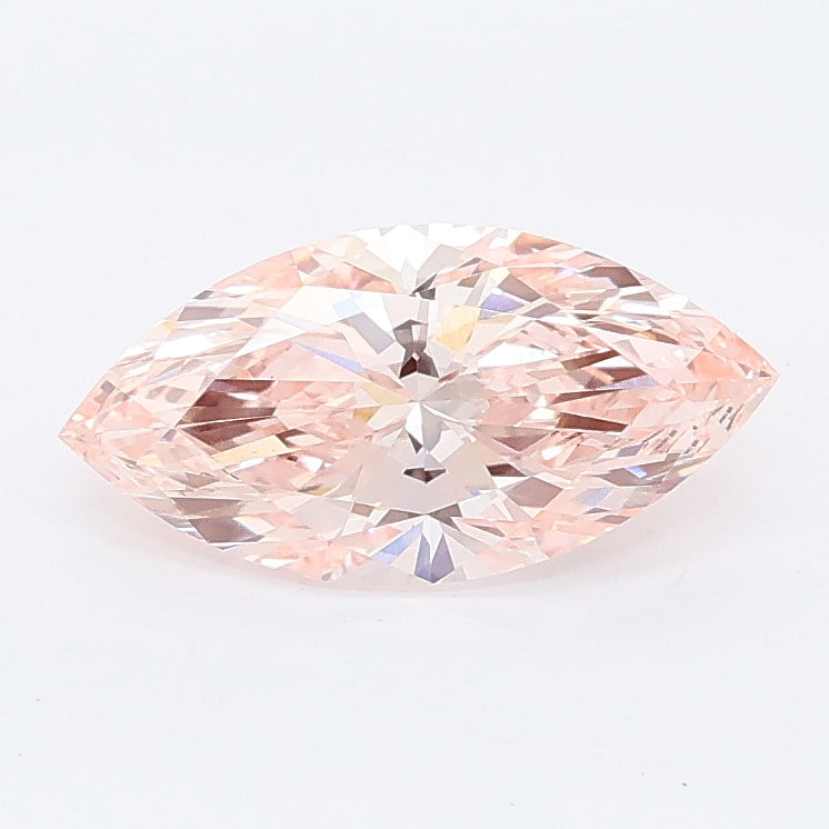 1.06 carat fancy vivid pink marquise lab grown diamond VVS2 clarity