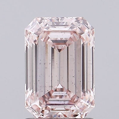 1.71 carat fancy light pink emerald lab grown diamond SI1 clarity