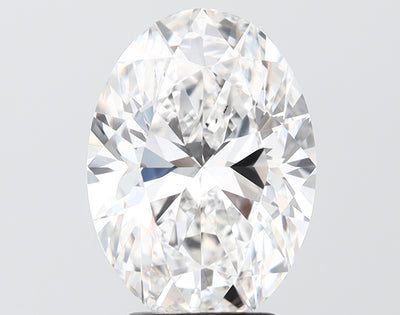 4.10 carat oval lab grown diamond E color VS2 clarity