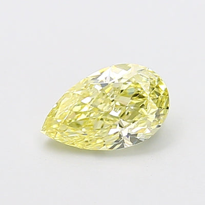 1.08 carat fancy yellow pear lab grown diamond VS1 clarity