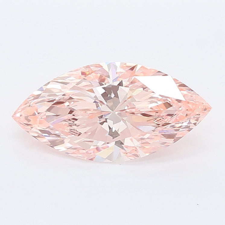 1.08 carat fancy intense pink marquise lab grown diamond VVS2 clarity