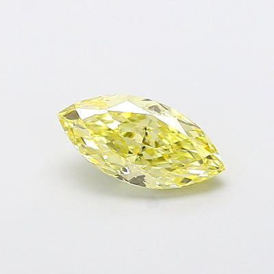 1.14 carat fancy intense yellow marquise lab grown diamond VVS2 clarity
