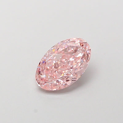 1.19 carat fancy intense pink oval lab grown diamond VS1 clarity