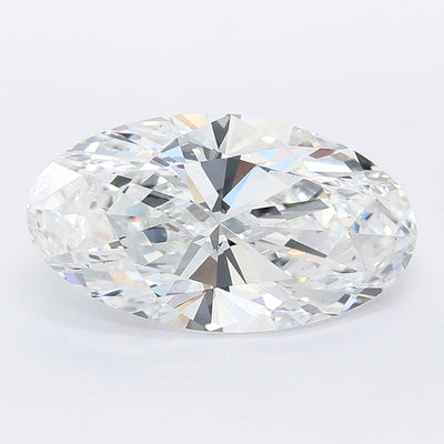 3.27 carat moval lab grown diamond E color VS1 clarity