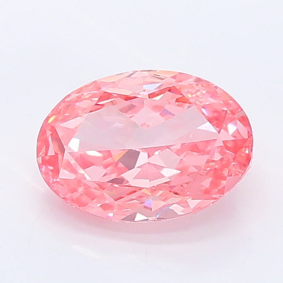 1.01 carat fancy vivid pink oval lab grown diamond VVS2 clarity