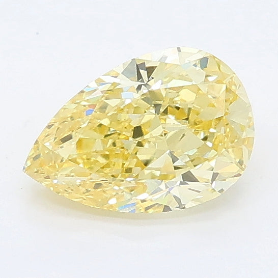 0.93 carat fancy intense yellow pear lab grown diamond VS1 clarity