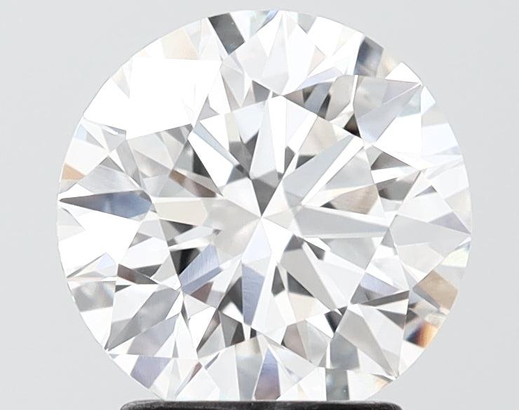 2.52 carat round lab grown diamond F color VVS2 clarity