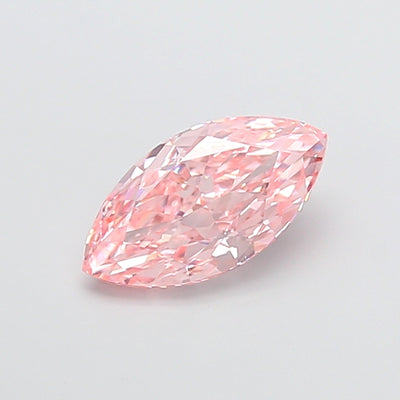 3.05 carat fancy vivid pink marquise lab grown diamond VVS2 clarity