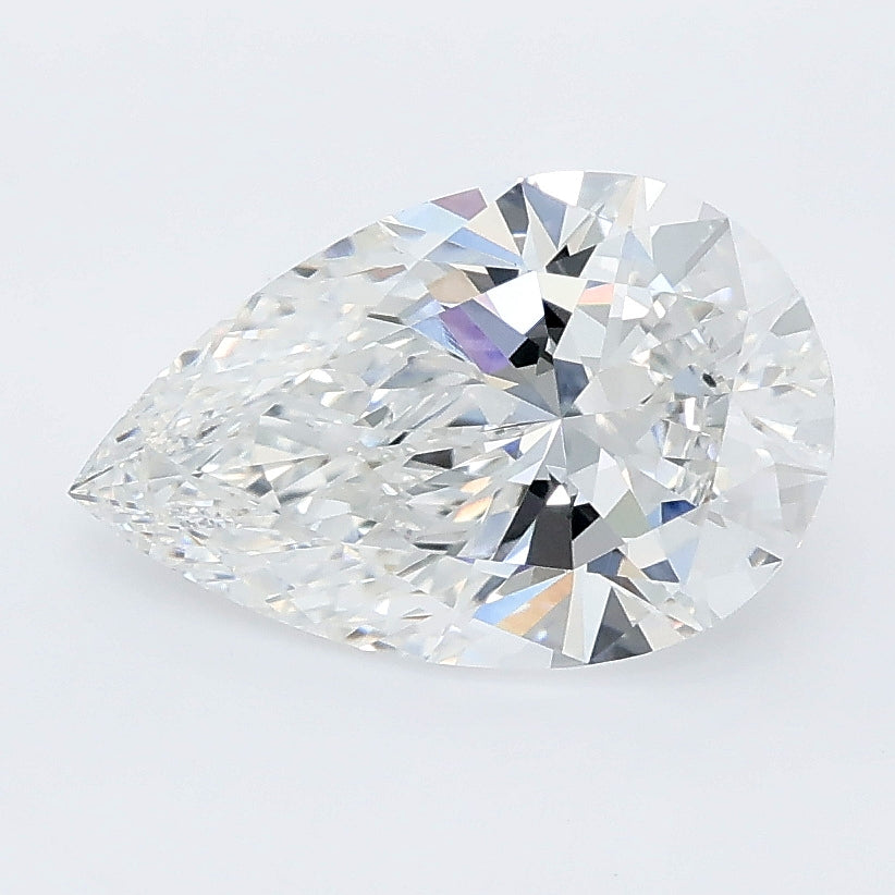 2.08 carat pear lab grown diamond E color VVS2 clarity