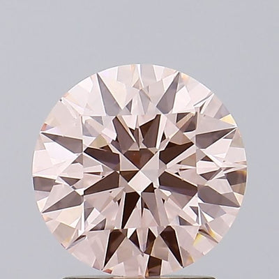 2.06 carat fancy vivid pink round lab grown diamond VS1 clarity