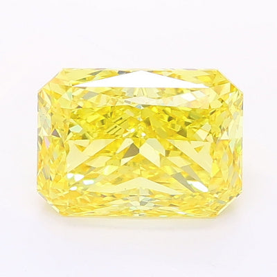 1.58 carat fancy vivid yellow radiant lab grown diamond VS2 clarity