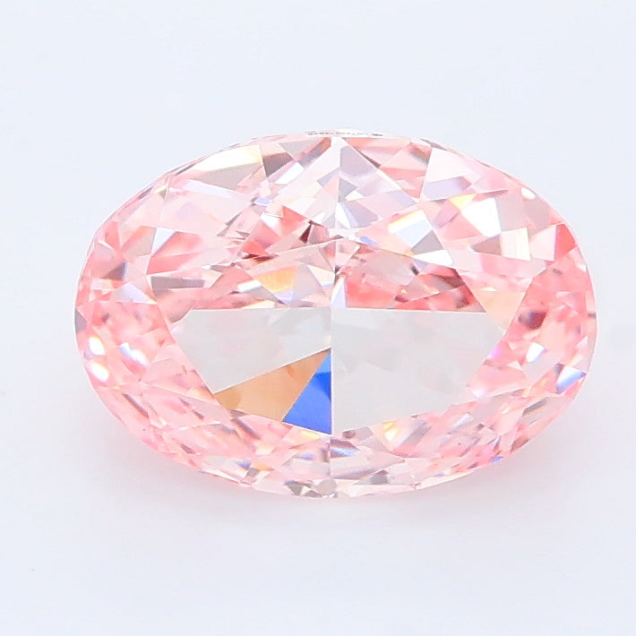 1.94 carat fancy intense pink oval lab grown diamond VS1 clarity