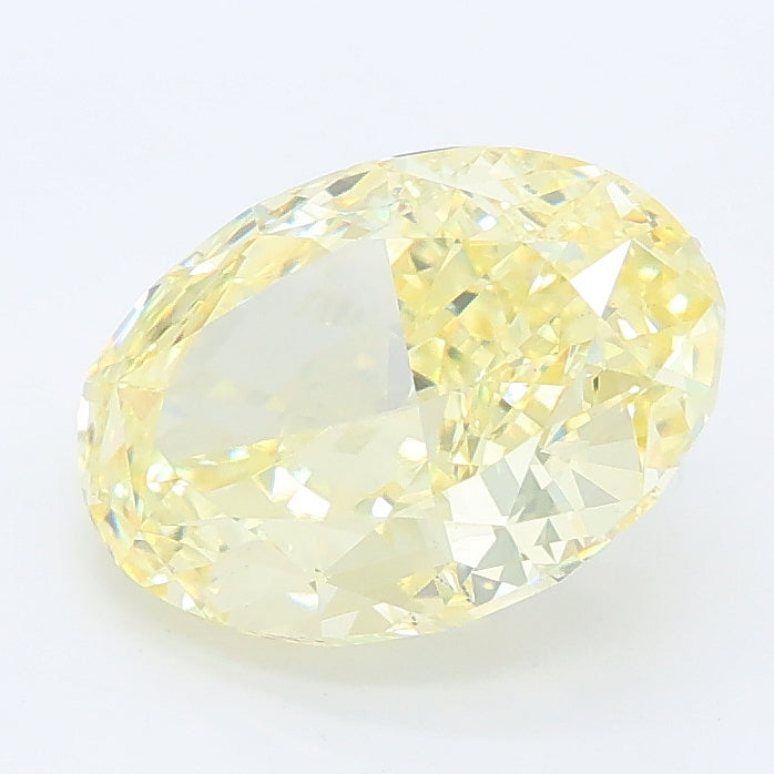 2.65 carat fancy yellow oval lab grown diamond VS1 clarity