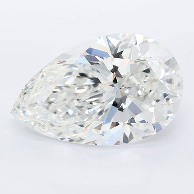 6.57 carat pear lab grown diamond F color VVS2 clarity