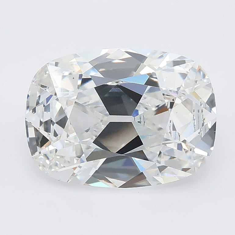 2.58 carat old mine cushion lab grown diamond D color VS1 clarity